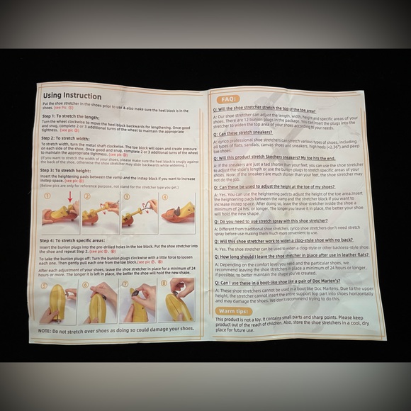 Gray Shoe Stretchers with instructions booklet and storage bag - Picture 3 of 5